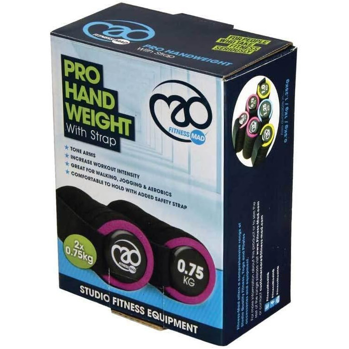 Гантелі Fitness Mad Pro 0.75 кг фіолетові для фітнесу