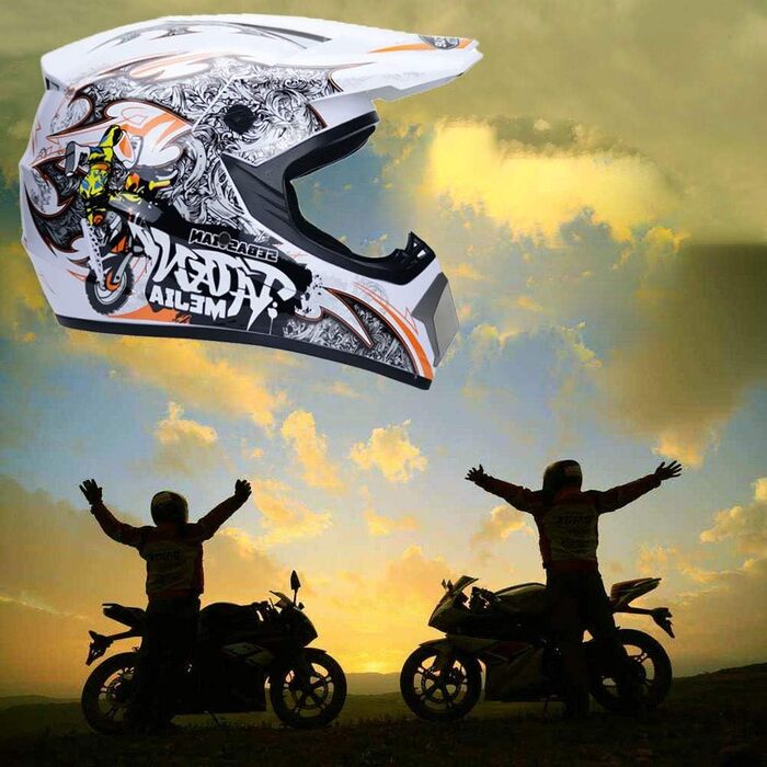 Дитячий мотокросовий шолом комплект для MTB, мотоциклів, квадроциклів з окулярами, рукавицями та маскою, захисне спорядження для екстриму