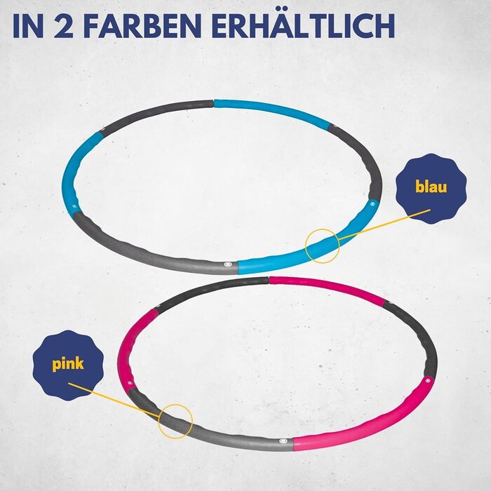Найкращий спортивний обруч для фітнесу 100 см I 6 частин I рожевий/антрацитовий I Хула-хуп з вагою I Для схуднення I Фітнес вдома I Вага 1,2 кг
