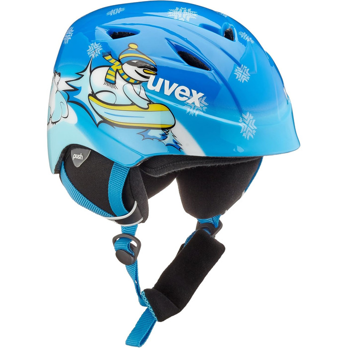 Лижний шолом Uvex Kids Airwing 2 (46-50 см, Синій Сніговик)