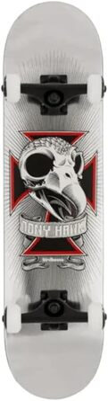 Скейтборд Birdhouse Hawk Skull 2 Chrome Stage 3, срібло, 19,7 см