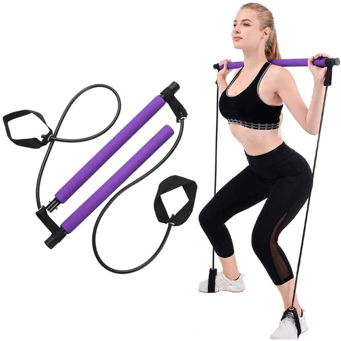 Стрічка Fitness Pilates Bar Set Стрічки опору (фіолетовий, One Size)