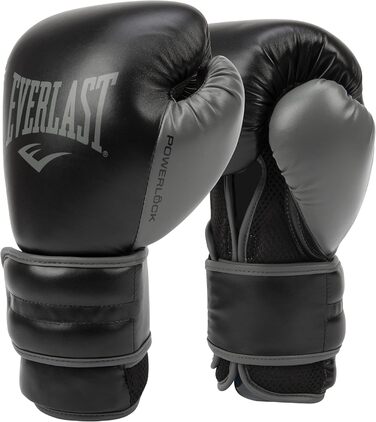 Рукавички Everlast Unisex для дорослих Powerlock 2R (чорні, 16 унцій)