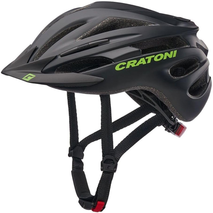 Шолом Cratoni Pacer Jr. Black-Lime 50-55 см дитячий клак стрічка