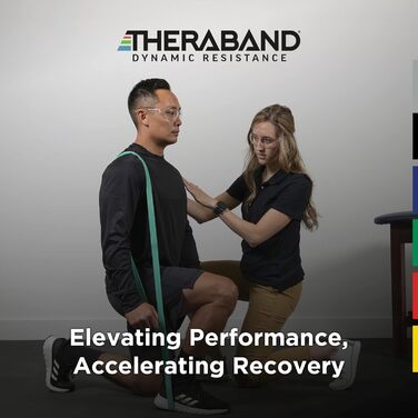 Theraband набір еластичних стрічок високого опору для реабілітації, розтяжки, силових і функціональних тренувань, міцні гумові стрічки для занять спортом і відновлення після травм
