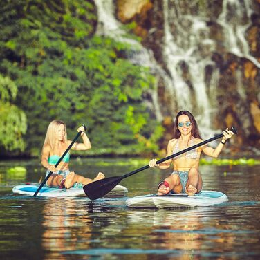 Алюмінієве телескопічне весло Ejoyous 163-215 см для SUP-дошки, каяка, серфінгу та човна з антиковзкою ручкою