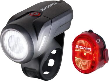 Світлодіодний набір велосипедних фар SIGMA Aura 35 і NUGGET II, переднє та заднє світло, водостійкі, на акумуляторі, StVZO