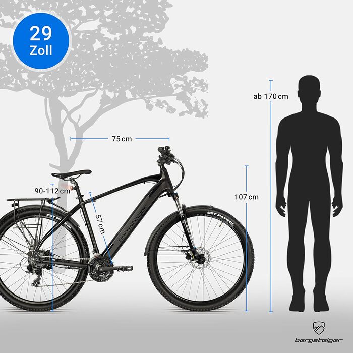 Електровелосипед Cannock 29, 250 Вт, гідравлічні гальма, Shimano 24-шв.