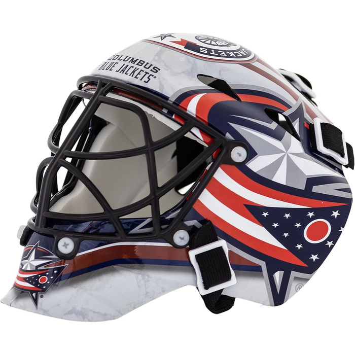 Маска міні-воротаря Franklin Sports NHL - Columbus Blue Jackets, з чохлом