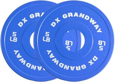 Пластини DX Grandway Fitness 1.25LB-5LB Olympic (2.3 кг, синій)