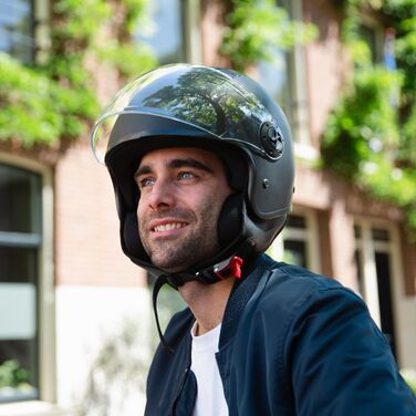 Шолом для скутера Como з козирком, сертифікат ECE 22.06, для мопедів і Vespa, чоловічий і жіночий, розміри XS-XL, 4 кольори