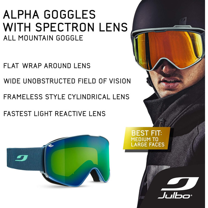 Гірськолижні окуляри Julbo Unisex Alpha, темно-сині, One