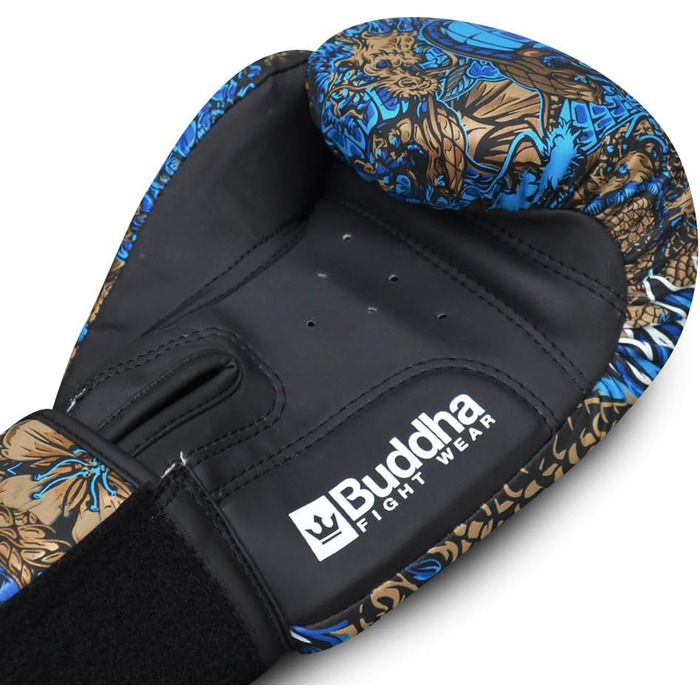 Боксерські рукавички BUDDHA FIGHT WEAR Dragon для тренувань і спарингів з муай-тай та кікбоксингу, унісекс, декілька кольорів, вага 300-360 г