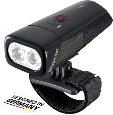SIGMA Buster 1100 HL — велосипедна фара на шолом, 1100 люмен, акумуляторна, 5 режимів, швидке кріплення