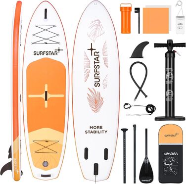 Надувна SUP-дошка Surfstar для дорослих, ультраширока з камеротримачем, шовна технологія, комплект аксесуарів, для всіх рівнів