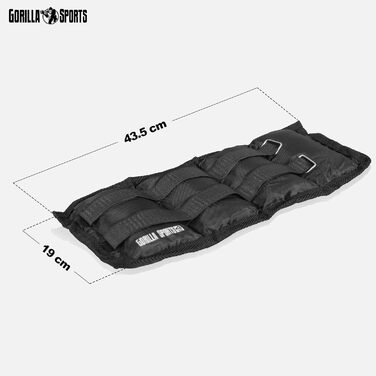 Обтяжувачі для рук і ніг GORILLA SPORTS, регульовані, набір 2 шт, 1-10 кг