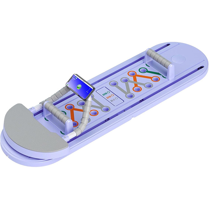 Регульована дошка для пілатесу, складаний тренажер для пілатесу, реформатор обладнання для пілатесу, портативний тренажер 42.52 x 16.14 x 2.95 дюймів для покращення вашого основного тренування фіолетового кольору