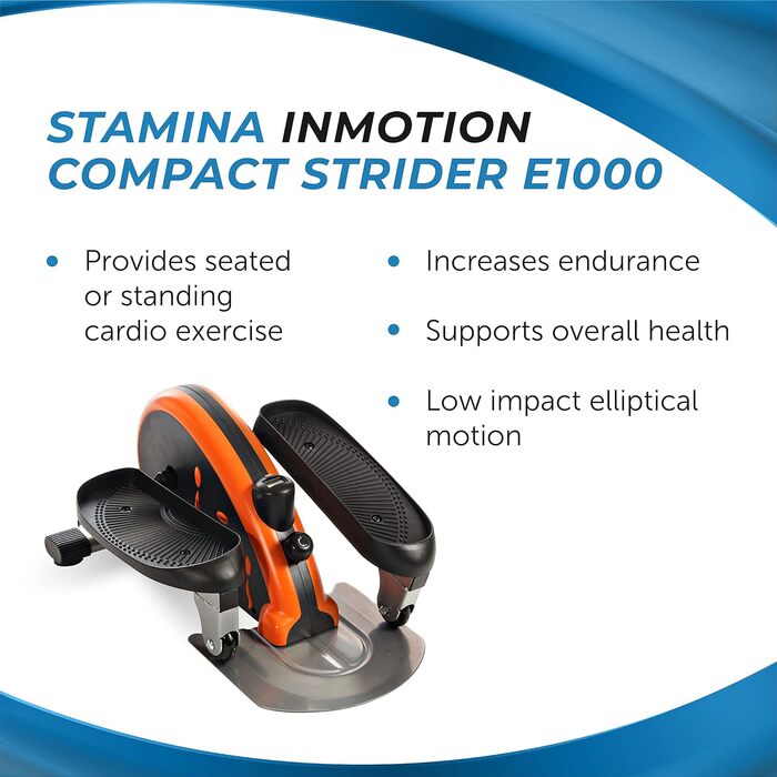 Еліптичний тренажер Stamina Elliptical Trainer, помаранчевий, 54,61 x 31,75 x 35,56 см (Д x Ш x В)