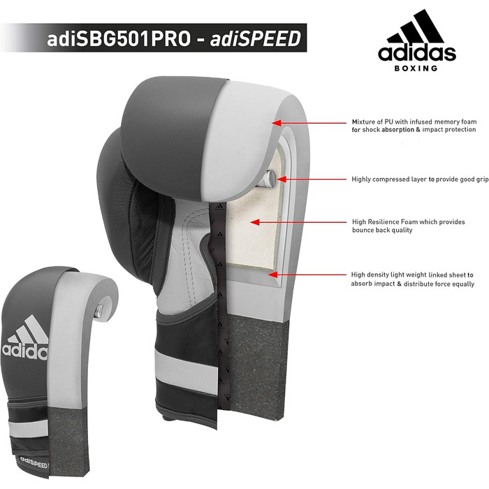 Боксерські рукавички adidas AdiSpeed для дорослих, 340г, 453г, 510г