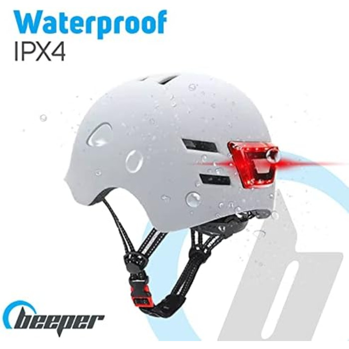 Шолом BEEPER ME135S-B для підлітків, синій, S, з інтегрованим підсвічуванням, унісекс