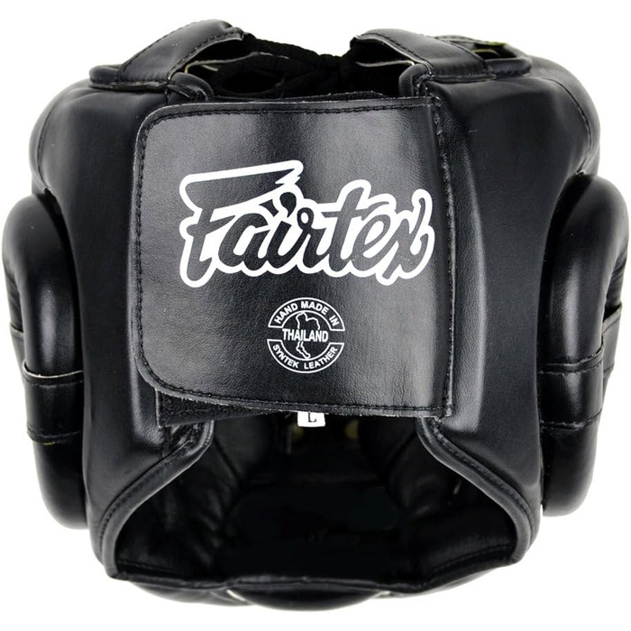 Захист голови Fairtex HG13 з діагональним оглядом, шнурівкою, захистом голови для тайського боксу, K-1 MMA Black XL