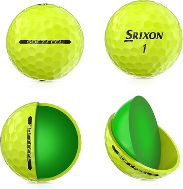 М'ячі для гольфу Srixon Soft Feel13 коротка відстань, низька компресія, 12 шт.