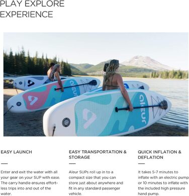Надувна SUP-дошка Explorer 2020, комплект із рюкзаком, антиковзке покриття, весло, насос, повідок, універсальна, стильна, портативна, пастель