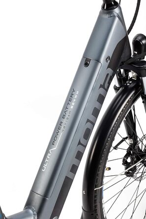 Велосипеди moma EBIKE28 PRO, алюміній, Shimano 7-шв., гідр. дискові гальма, акум. 48 В