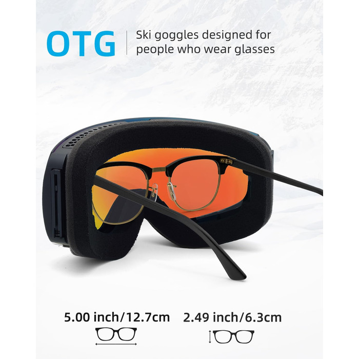 Окуляри JetBlaze OTG UV400 дзеркальні антифог (червоний S3)