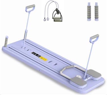 Набір реформаторів пілатесу Дошка для вправ Реформатор Дошка для пілатесу Багатофункціональна дошка для пілатесу Покращена роликова дошка для живота з підтримкою ліктів Тренажер для м'язів живота фіолетовий