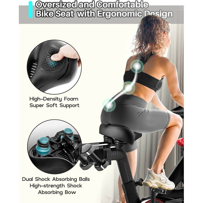 Велосипедне сідло для Peloton Bike і Bike Plus, комфортне м'яке сидіння для тренажера, шосейного та електровелосипеда, надшироке, змінне сідло для жінок і чоловіків