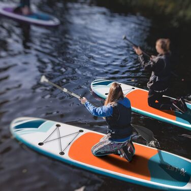 Надувна SUP-дошка X4-LIFE 305 см з аксесуарами, до 150 кг, комплект для ремонту, весло, плавник, сумка для перенесення – ідеально для літа