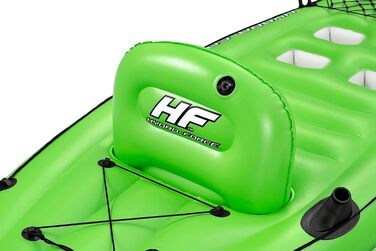 Надувний каяк Bestway Hydro-Force Koracle для риболовлі, комплект: ручний насос, весло, сумка, 1-місний човен, різні стилі