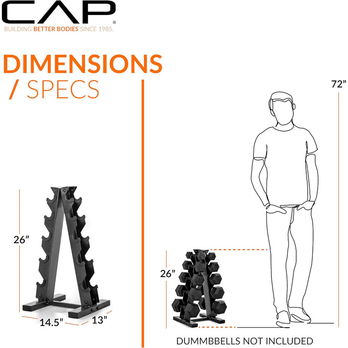 Стійка для штанги Cap, А-рама, чорна