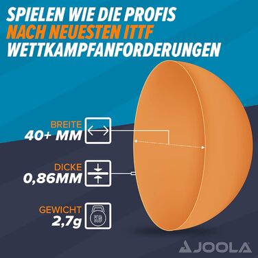 М'ячі для пінг-понгу JOOLA - тренувальні 3-зіркові м'ячі для настільного тенісу - Об'ємні м'ячі для пінг-понгу з регулюванням 40 мм - 12 упаковок кольорових м'ячиків для пінг-понгу, доступні з магнітним тримачем для м'ячів, кріпляться до столу для пінг-по