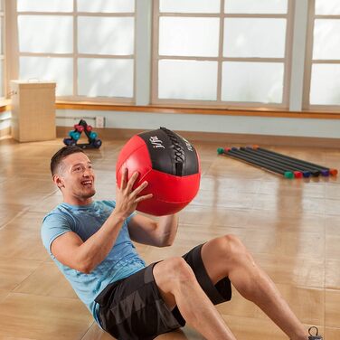 Медичний м'яч JFIT для стіни, 10 вагових варіантів, 1,8–13,6 кг, міцний для тренувань, кардіо та зміцнення корпусу