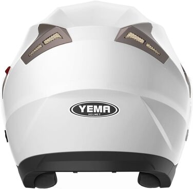 Мотоциклетний шолом YEMA YM-627 з подвійним візором і сонцезахисною шторкою, сертифікований ECE, для чоловіків і жінок