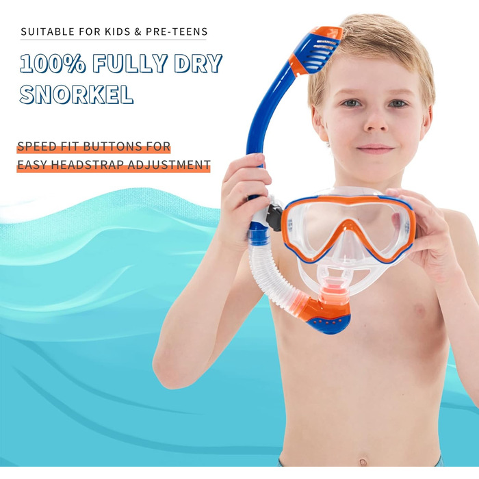Набір для снорклінгу SwimStars для дорослих і дітей – маска з антизапотіванням, регульований ремінець, дихальна трубка з клапаном, для плавання та снорклінгу