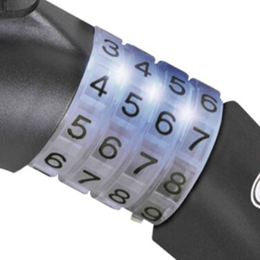 Велозамок ABUS Steel-O-Flex Raydo Pro 1460/85 TexKF з кріпленням, кодовий, 20 мм, рівень захисту 6, чорний