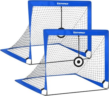 Футбольні ворота для дітей SONGMICS складні 2 шт 120х90 см сині