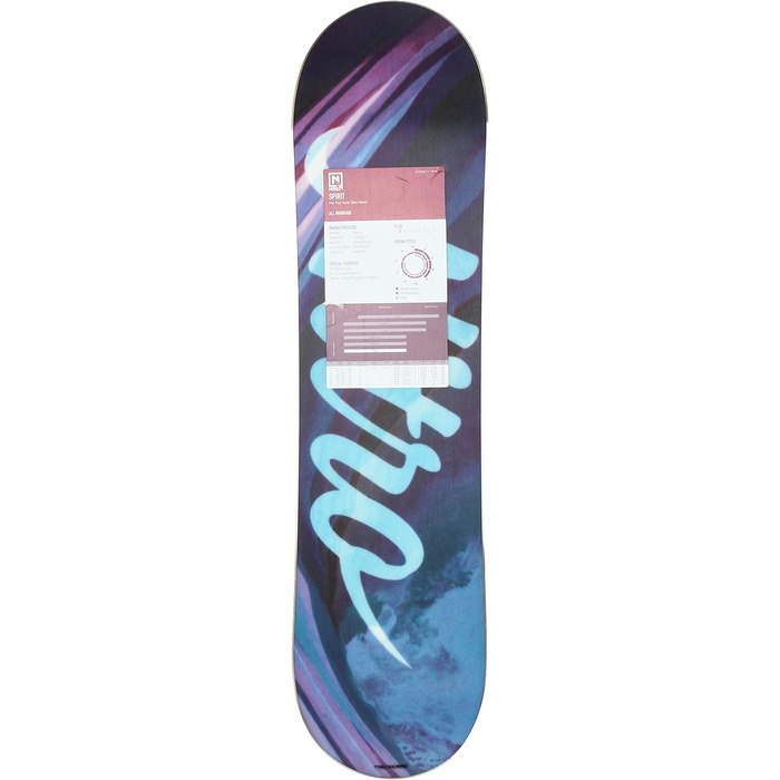 Сноуборд Nitro Girls Kids Spirit '20 BRD All Mountain Freestyle Twin Board Сноуборд, різнокольоровий, 86 см