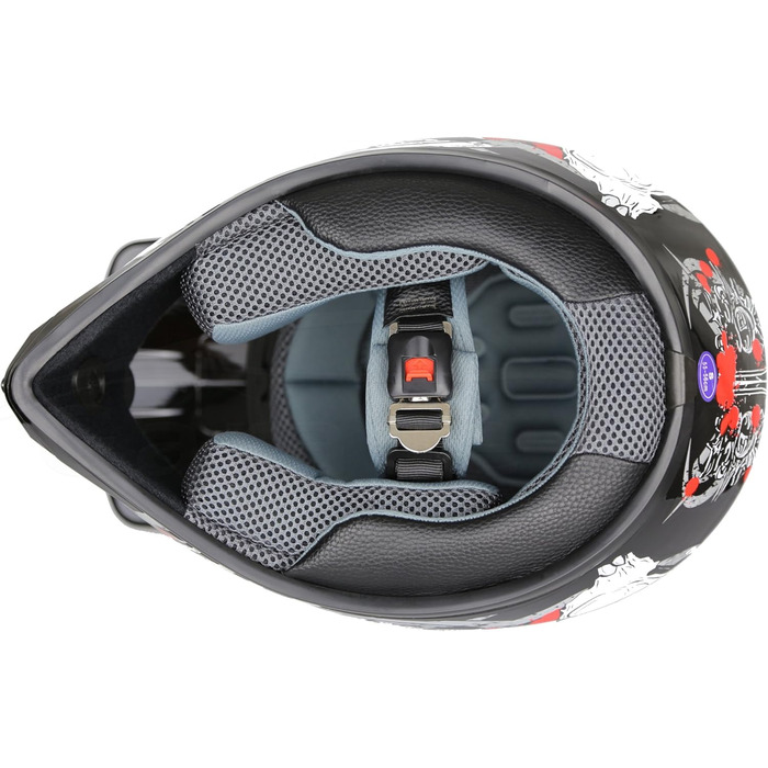 Дитячий кросовий шолом ATO Kids Pro, білий, XS (53-54 см) для мотокросу, BMX, MX, ендуро