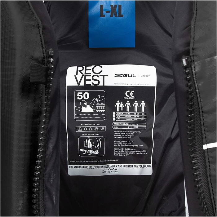 Водні види спорту S/M Black - GK0007-B7, 50N Kayak Buoyancy Aid