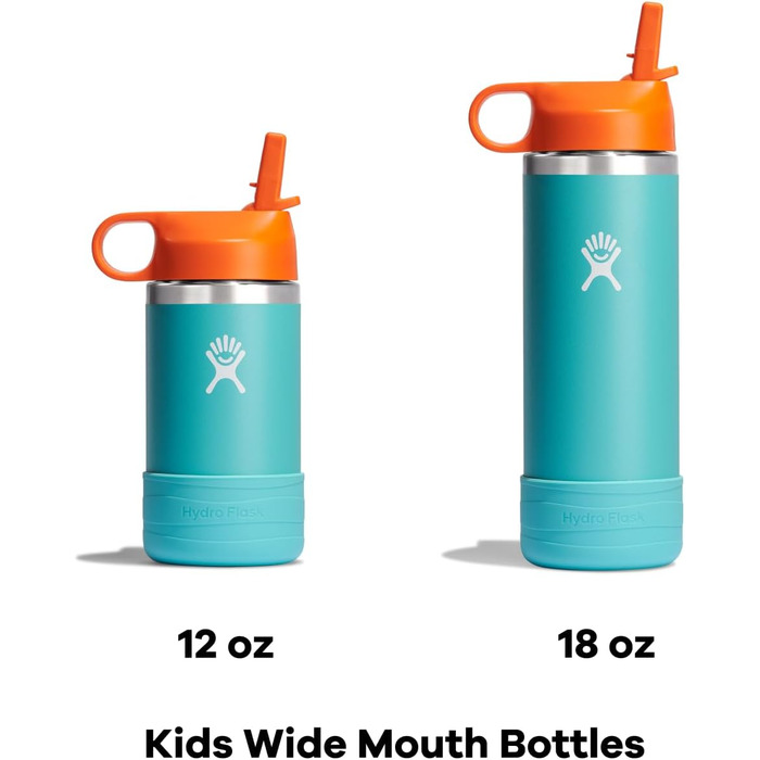 Термобутилка Hydro Flask 510 г з дитячою соломинкою і чохлом, широка горловина