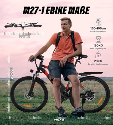 Електровелосипед  VARUN E Bike 27.5 E-Mountain 250Вт, 48V13Ah, LCD, 21 швидк.