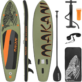 Надувна SUP-дошка ECD Germany Makani 320 см, до 150 кг, алюмінієве весло, комплект аксесуарів, різні кольори