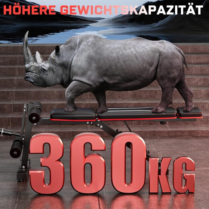 Складана лавка для жиму XDDIAS з підставкою для ніг та біцепса, регульована фітнес-лава для домашнього тренажерного залу