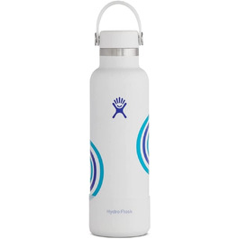 Термобутилка HYDRO FLASK 621 мл Refill For Good, вакуумна нержавіюча пляшка для води, спортивна, з герметичною кришкою Flex, стандартне горлечко, біла