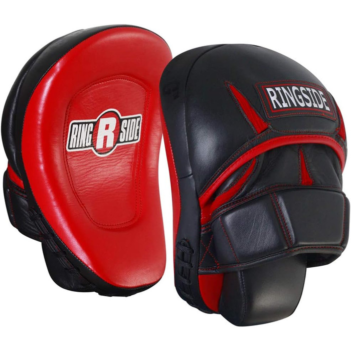 Боксерські лапи Ringside Pro Panther, червоно-чорні, універсальний розмір
