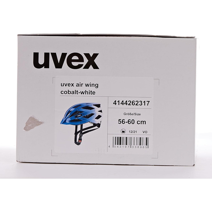 Велосипедний шолом uvex Unisex Air Wing (Cobalt - White, 56-60 см)